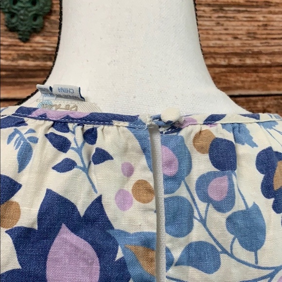Boden• Floral Linen Cap Sleeve Dress - Picture 6 of 7